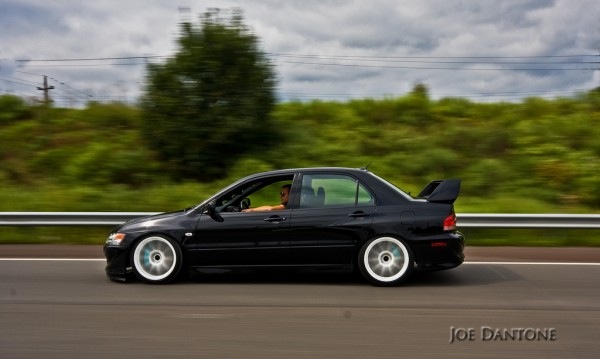 If you thought you had a slammed Evo the bar has just been lowered