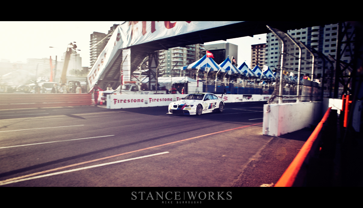 BMW-ALMS-M3-racing-sunset Long Beach Grand Prix American LeMans