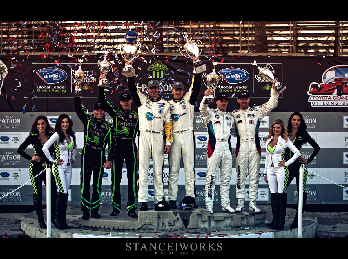 BMW-ALMS-podium-2nd-place-trophy Long Beach Grand Prix podium