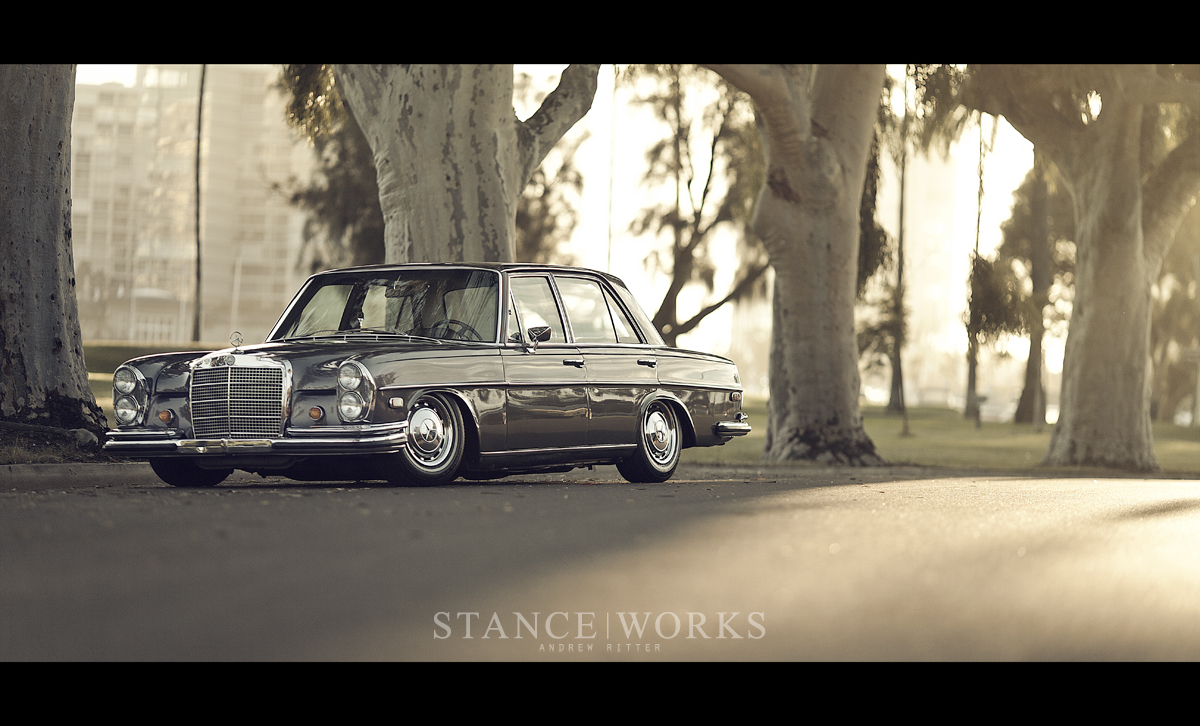 low-mercedes-benz-280se stance bagged mercedes benz 280se