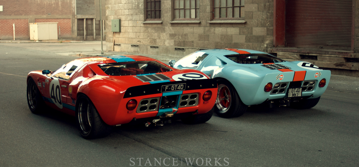 reunited a pair of australian ford gt40s stanceworks ford works