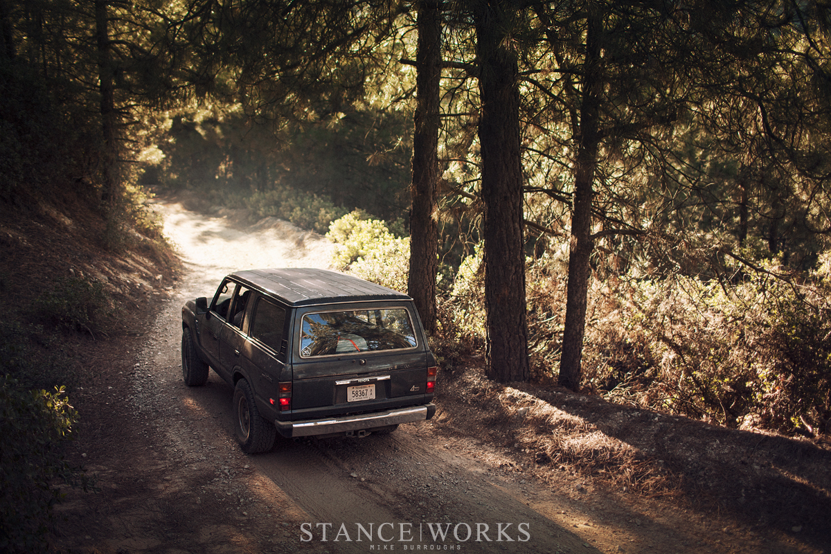 FJ62-Land-Cruiser-1988-woods-trail-camping