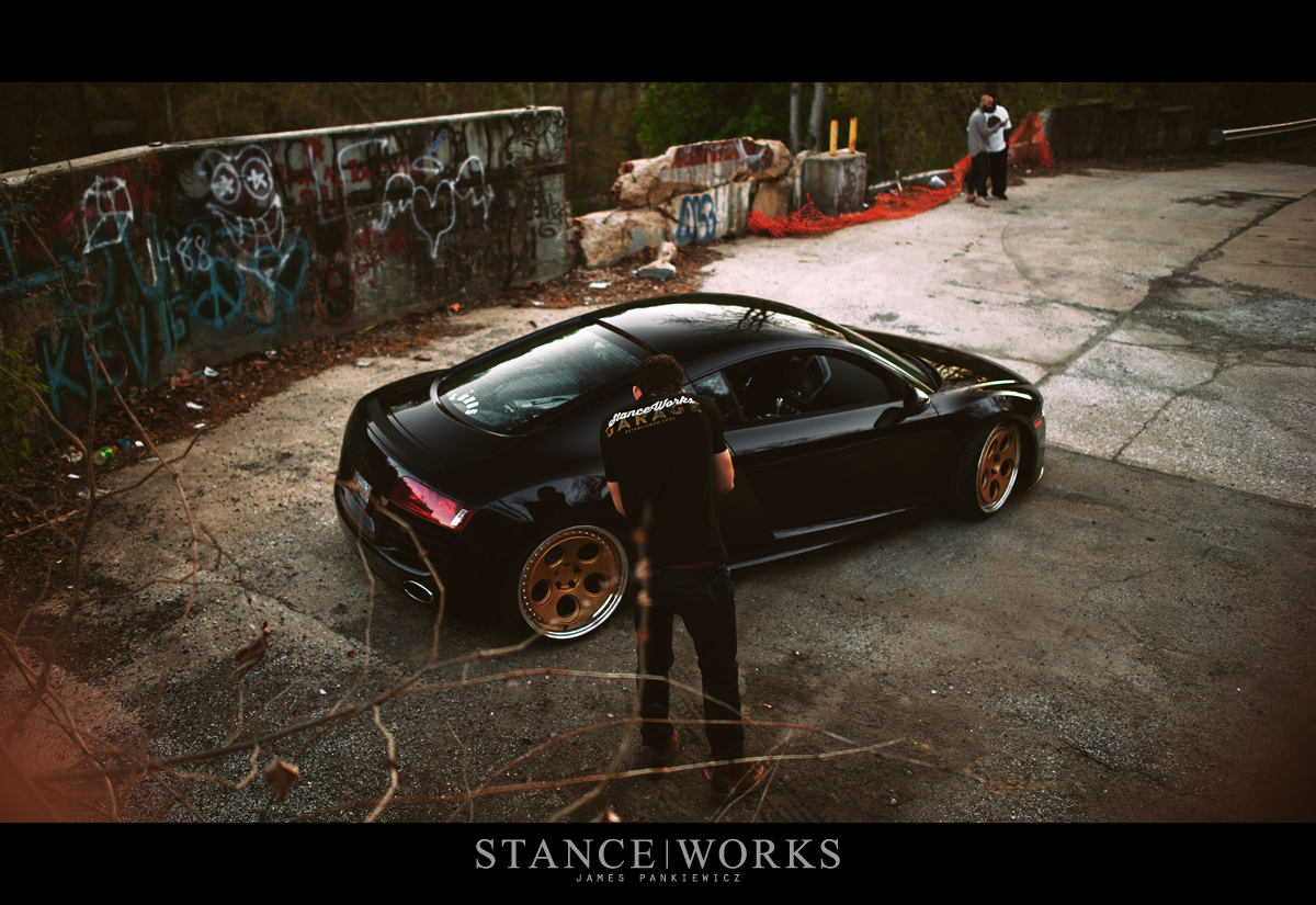Audi-r8-michael-morelli-stanceworks-garage-tee